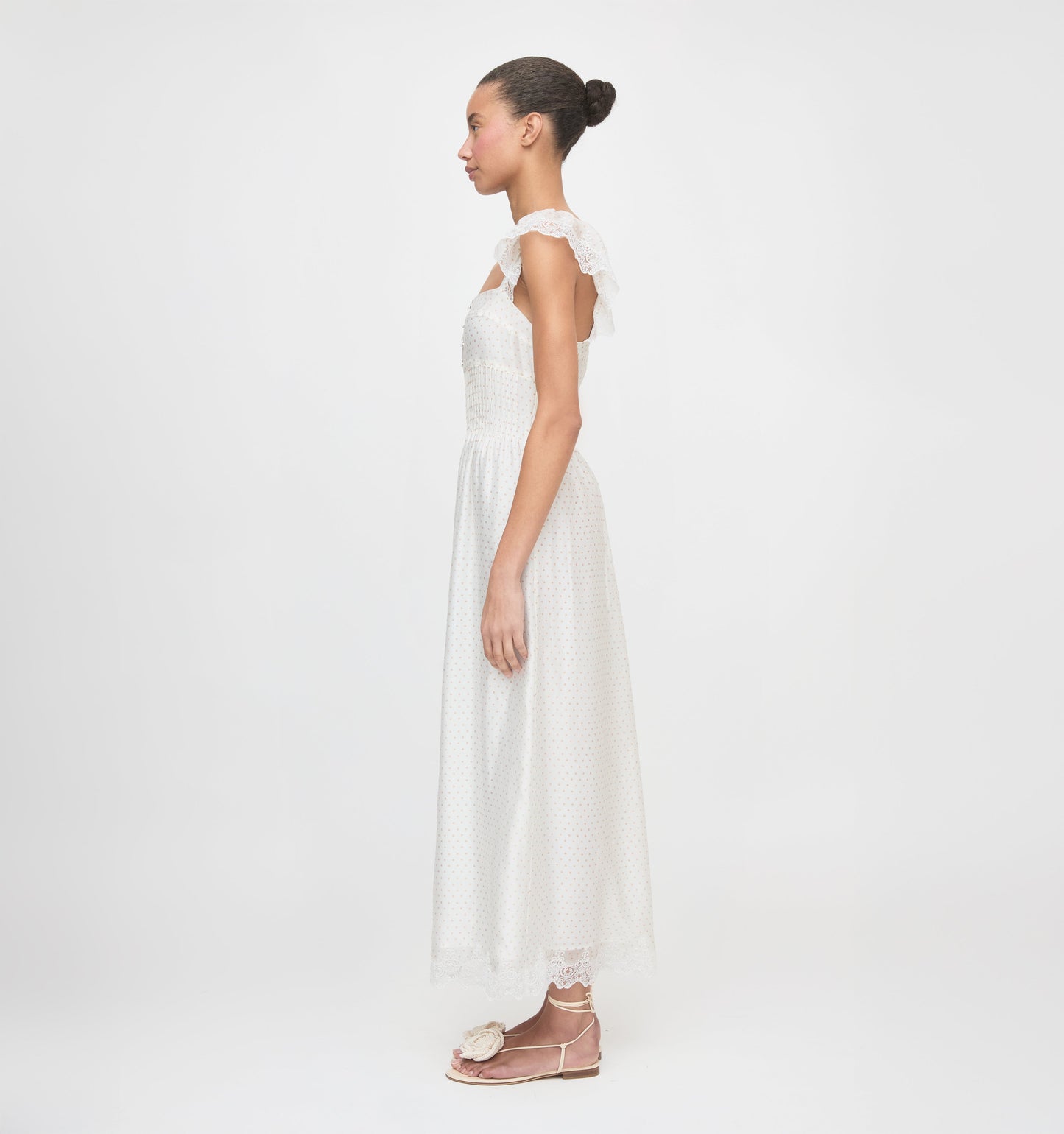 The Beckham Dress - Sand Dot