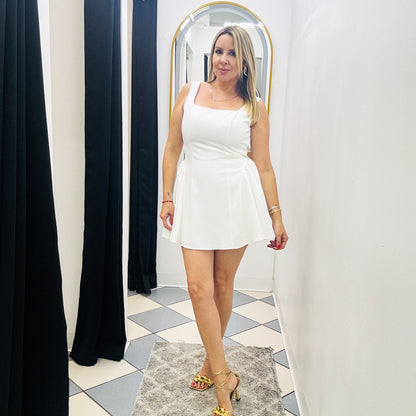 Back open dress