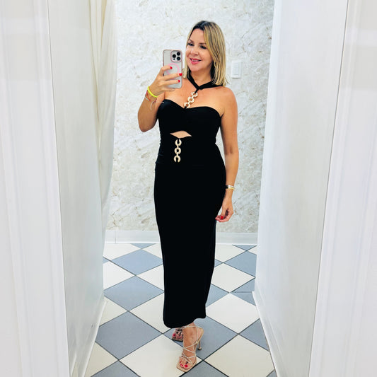 Chain Cut Out Dress