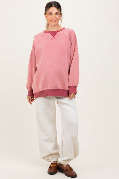 Ivory Multi Seam Fleece Maternity Sweatpants