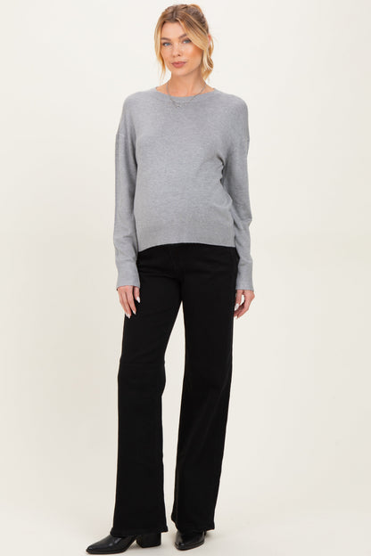 Black Classic Wide Leg Maternity Jeans