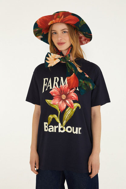 Wild Flower Navy Blue T-Shirt