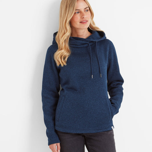 Acer Womens Oversized Supersoft Knitlook Fleece Hoody - Starry Night Marl