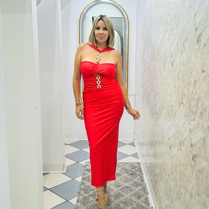 Chain Cutout Dress