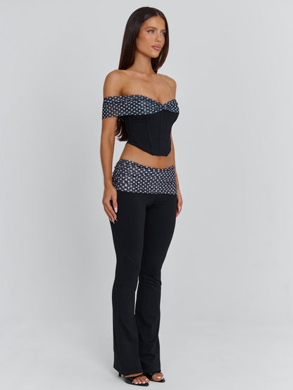 Emil Top Black Polka Dot