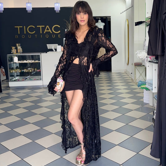 Black Lace Kimono
