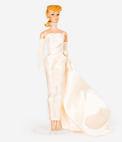 Barbie x Unique Vintage Plus Size Pink Satin Strapless Enchanted Evening Gown