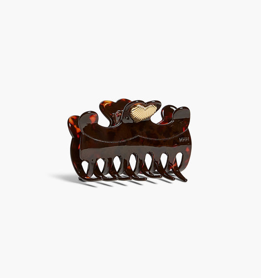 The Heart Claw Clip - Tortoise