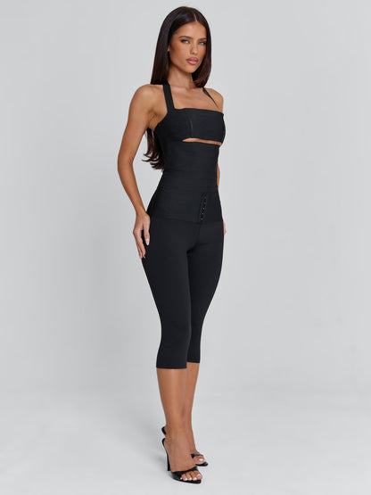 Karne Capri Jumpsuit Black
