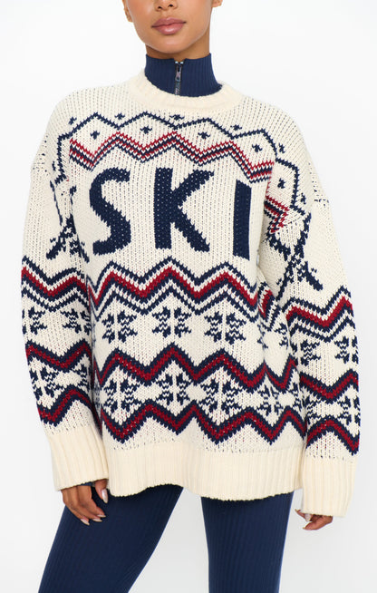 Ski in Sweater ~ Cream Ski Knit