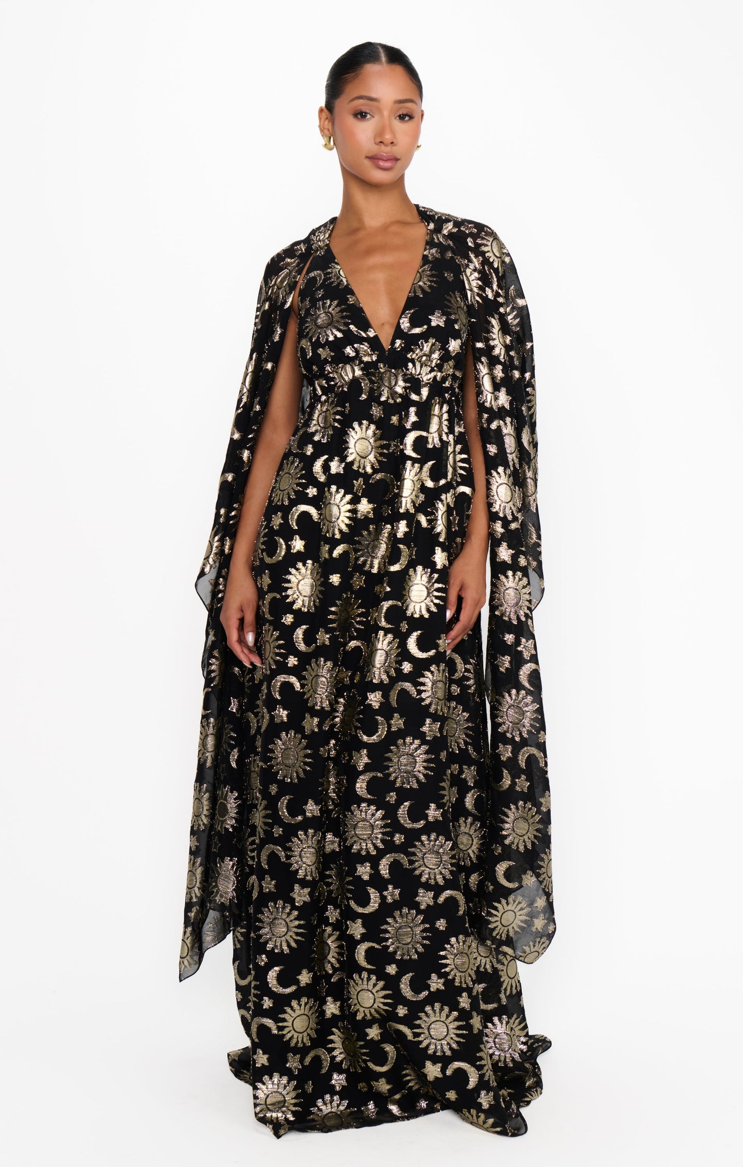 Wanderlust Maxi Dress ~ Celestial Shimmer Chiffon