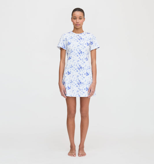 The Maggie Nightgown - Blue Sweet Peas