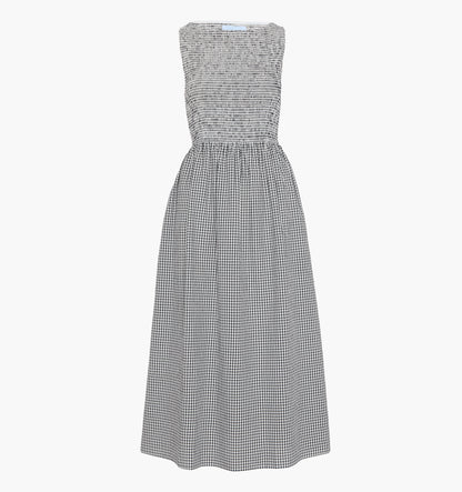 The Cosima Nap Dress - Black/Sand Gingham