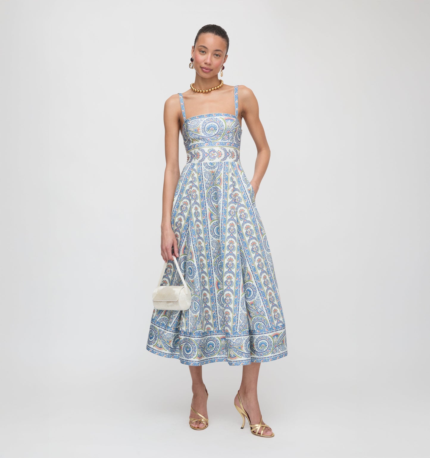 The Margot Dress - Blue Corsica Paisley
