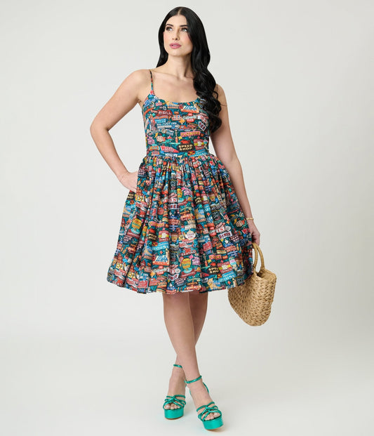 Bernie Dexter Neon Flashback Chelsea Swing Dress