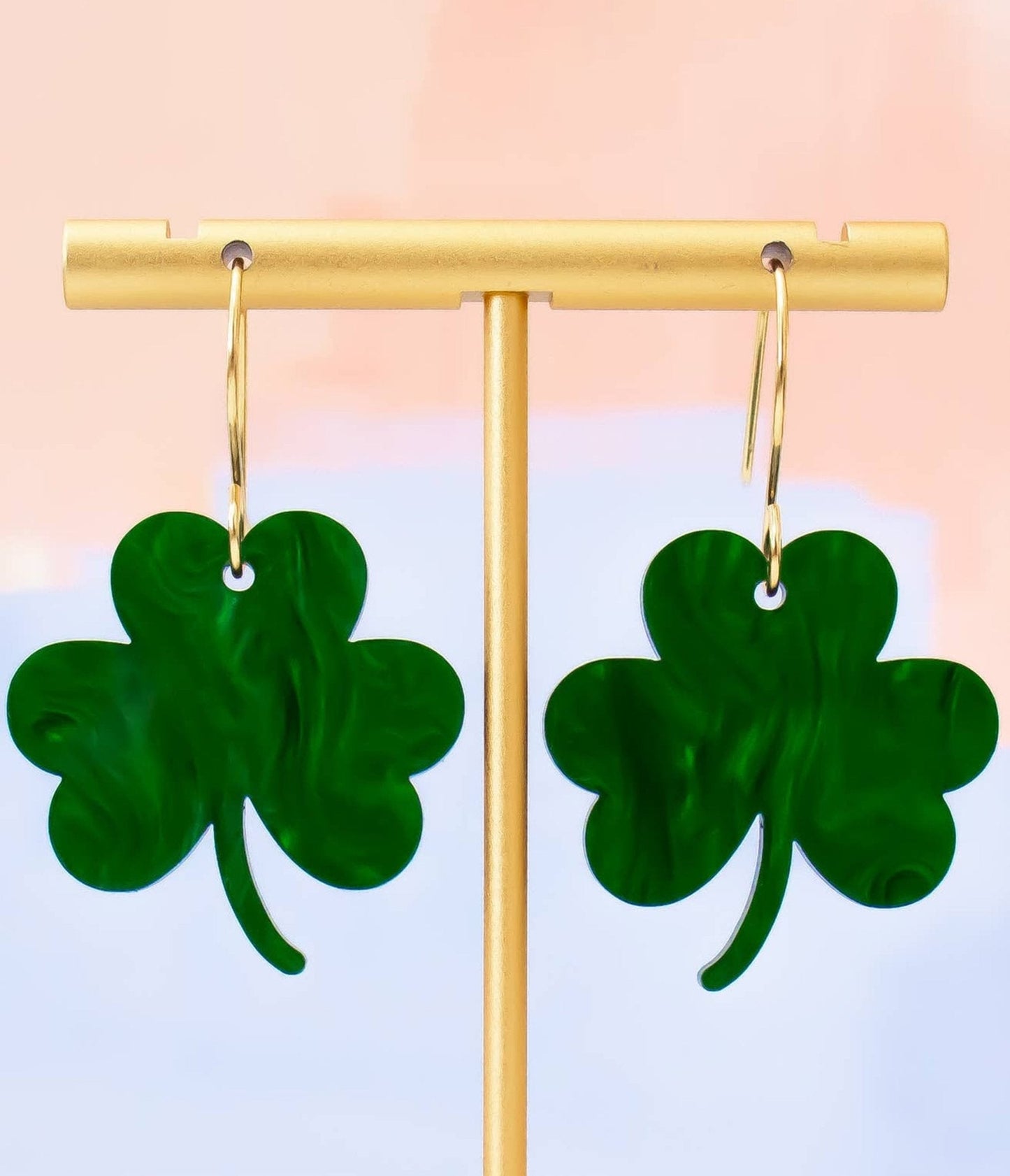 Green Shamrock Earrings