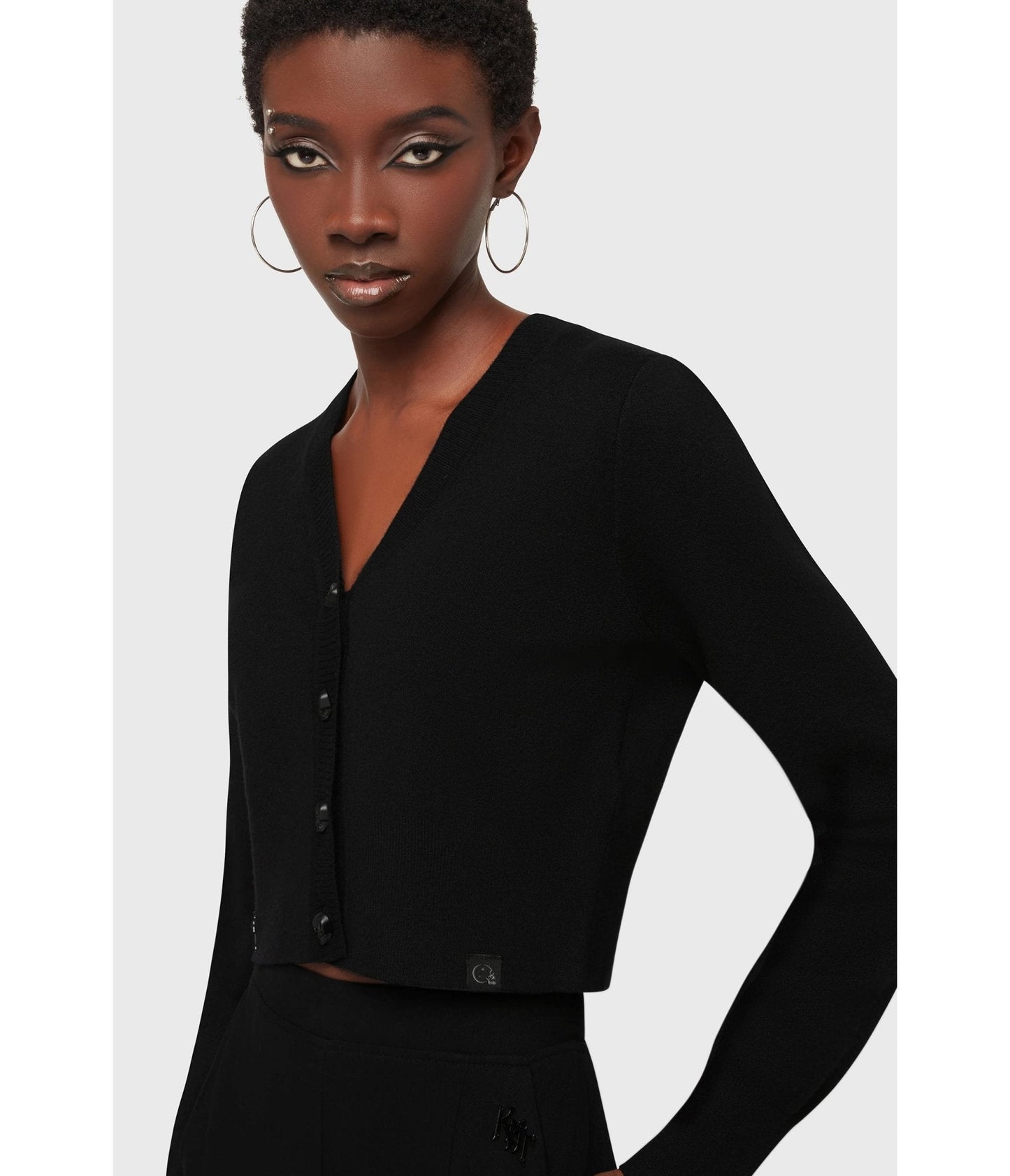 Kill Star Black Lanas Eclipse Cropped Cardigan